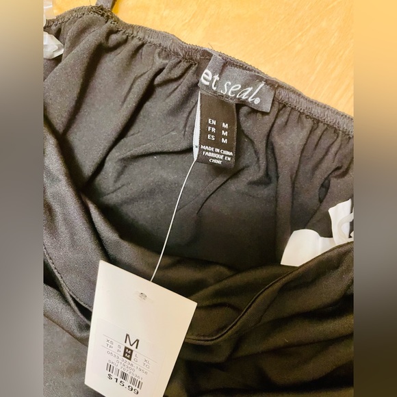 Crop top black size M NWT - Picture 4 of 4